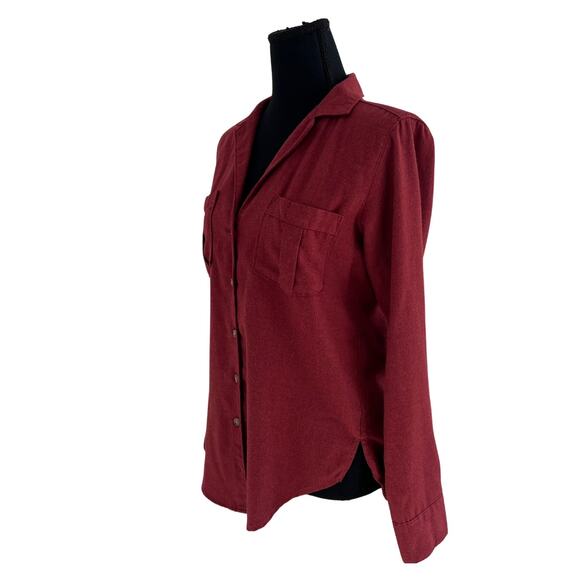 Abercrombie & Fitch Rust Long Sleeve Button Down Boyfriend Shirt - xs - Picture 2 of 9